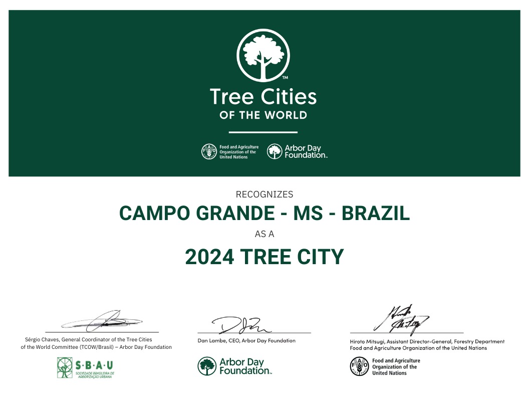 Campo Grande é hexa: capital é mais uma vez Tree City of the World